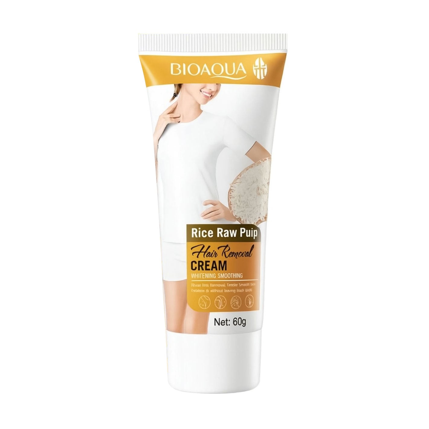 Крем для депіляції Bioaqua Rice Raw Pulp Hair Ramoval Cream, 60 г